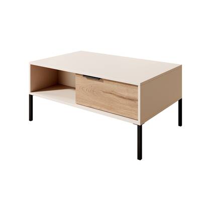 Meubella - Salontafel Ramirez - Beige - Eiken - 97 cm Beige, Bruin
