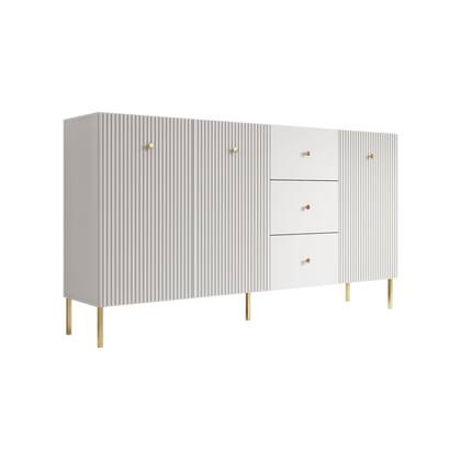Meubella - Dressoir Vermont - Wit - 180 cm