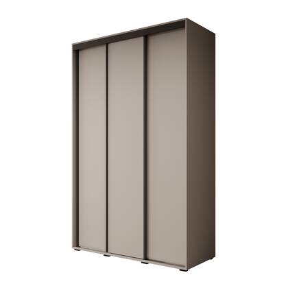 Meubella - Kledingkast Delos 1 - Beige - 150 cm Beige, Zwart