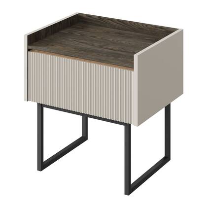 Meubella - Nachtkastje Linq - Beige - 52 cm