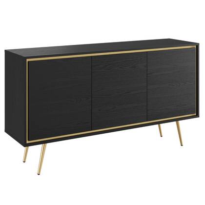 Meubella - Dressoir Tara - Zwart eiken - 150 cm