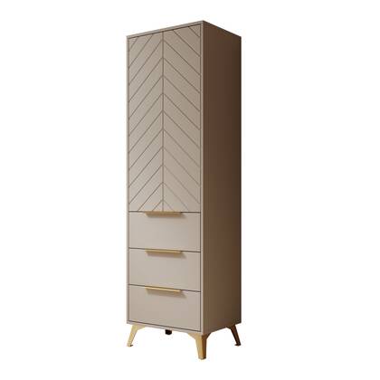 Meubella - Kledingkast Xiano - Beige - 53 cm