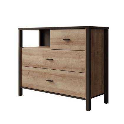 Meubella - Ladekast Honduras - Eiken - 105 cm Bruin