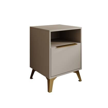 Meubella - Nachtkastje Xiano - Beige - 43 cm