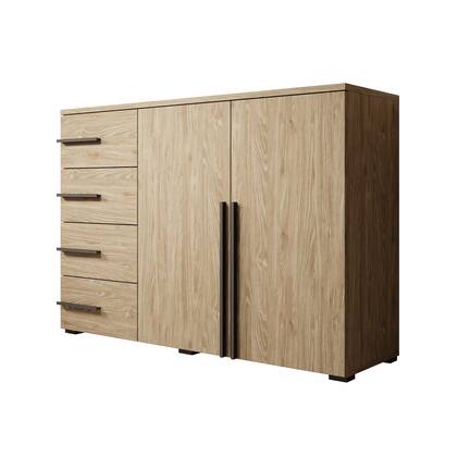 Meubella - Dressoir Valetta - Eiken - 134 cm Bruin