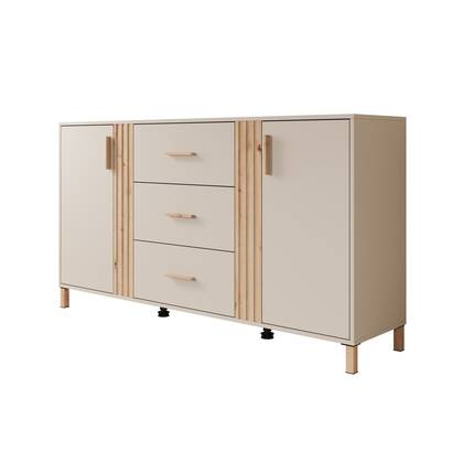Meubella - Dressoir Bahia - Beige - 163 cm