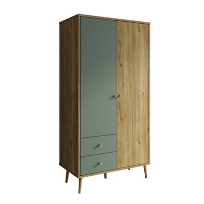 Meubella - Kledingkast Wally - Groen - 95 cm