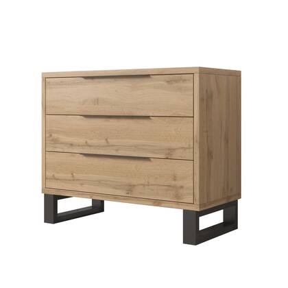 Meubella - Ladekast Harlow - Eiken - 99 cm Bruin
