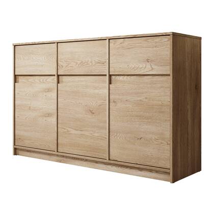 Meubella - Dressoir Cuarto 2 - Eiken - 138 cm Bruin