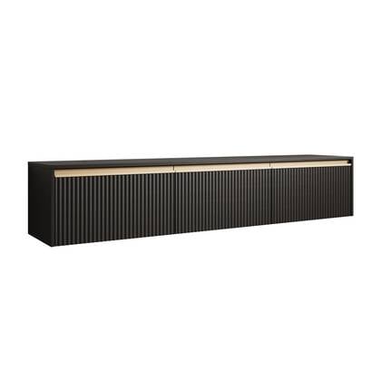 Meubella - TV-Meubel Remy - Zwart - 182 cm