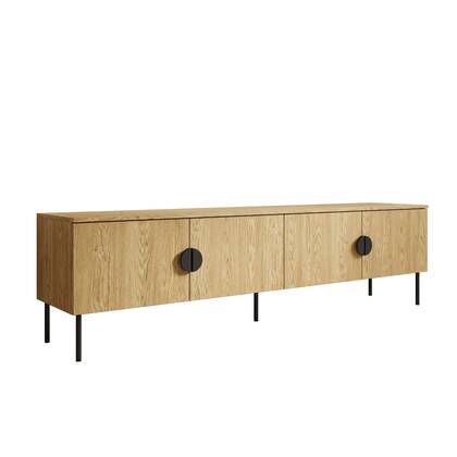 Meubella - TV-Meubel Monor - Eiken - 200 cm Bruin