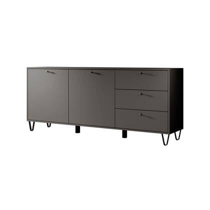 Meubella - Dressoir Apula - Antraciet - 183 cm