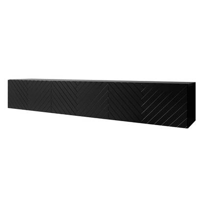 Meubella - TV-Meubel Bonzo - Zwart - Visgraat - 180 cm