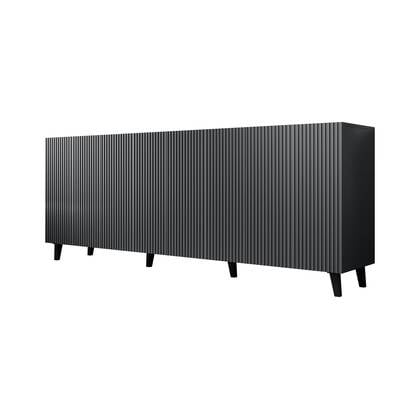 Meubella - Dressoir Vintar - Antraciet - 200 cm