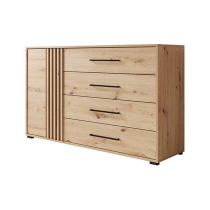 Meubella - Dressoir Adyson - Eiken - 138 cm Bruin