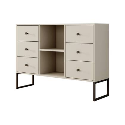 Meubella - Dressoir Lyndall - Beige - 115 cm