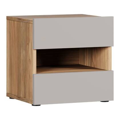 Meubella - Nachtkastje Innocent - Eiken - 46 cm Bruin
