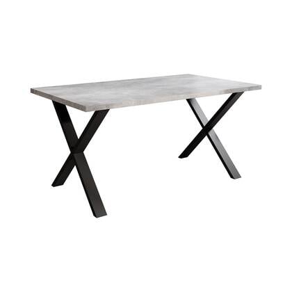 Meubella - Eetkamertafel Berry - Betonlook - 160 cm Grijs