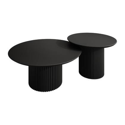 Meubella - Salontafel Mixx - Mat - Set van 2 Zwart