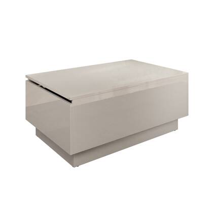 Meubella - Salontafel Micha - Hoogglans - 90 cm Wit