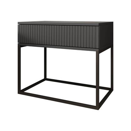Meubella - Nachtkastje Sylvester 2 - Antraciet - 60 cm