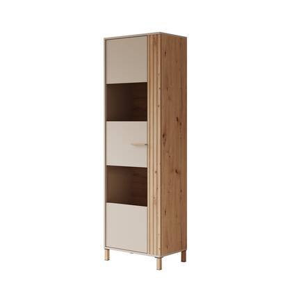 Meubella - Vitrinekast Bahia - Beige - 60 cm