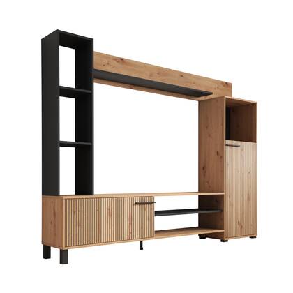 Meubella - Wandmeubel Ronald - Eiken - 208 cm Bruin