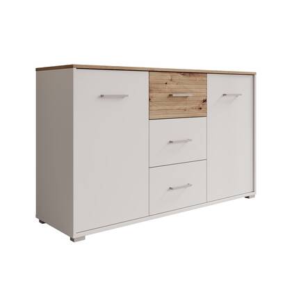 Meubella - Dressoir Butcher - Wit - 138 cm
