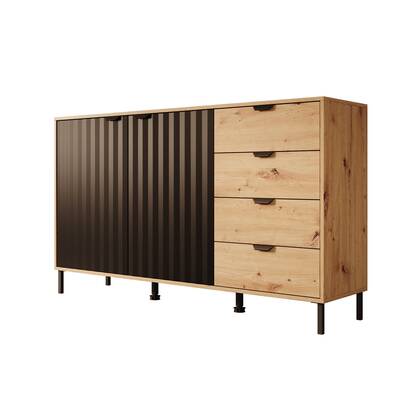 Meubella - Dressoir Vic - Eiken - 157 cm Bruin