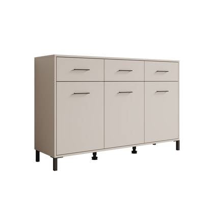 Meubella - Dressoir Vidor - Beige - 138 cm - 3 lades