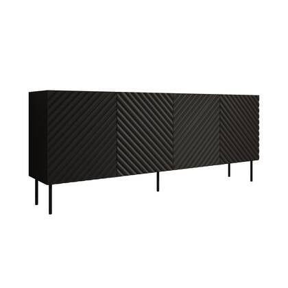 Meubella - Dressoir Laguna - Zwart - 200 cm
