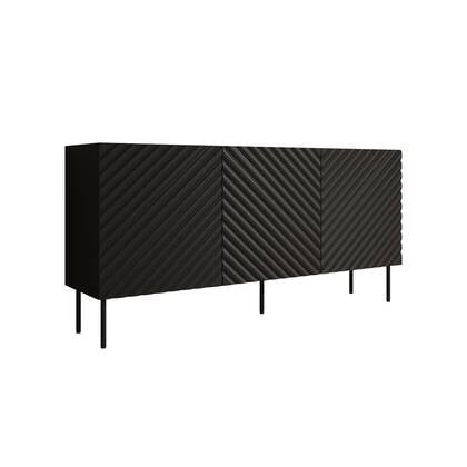 Meubella - Dressoir Laguna - Zwart - 165 cm