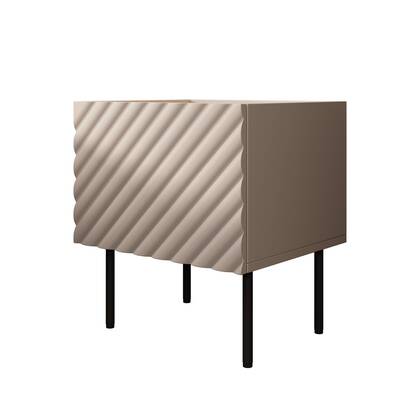 Meubella - Nachtkastje Laguna - Beige - 46 cm - Set van 2