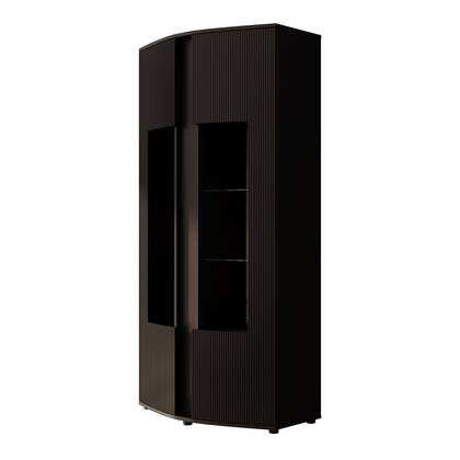 Meubella - Vitrinekast Minsk - Zwart - 87 cm