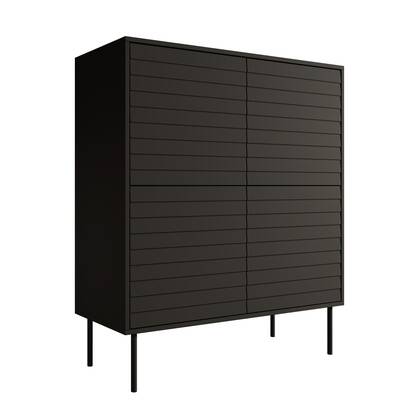 Meubella - Dressoir Cordoba - Zwart - 102 cm
