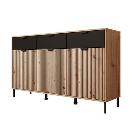 Meubella - Dressoir Malaika - Eiken - 157 cm Bruin