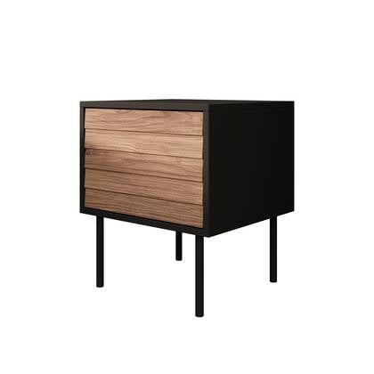 Meubella - Nachtkastje Cordoba - Eiken - 45 cm - Set van 2 Bruin
