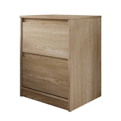 Meubella - Nachtkastje Cuarto - Eiken - 47 cm Bruin