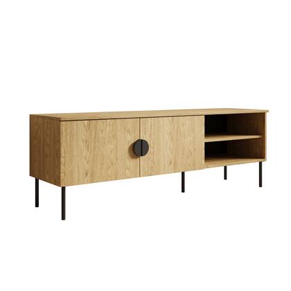 Meubella - TV-Meubel Monor - Eiken - 160 cm Bruin