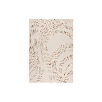 Goossens Vloerkleed Swirl in Naturel, orange (swirl) Wit