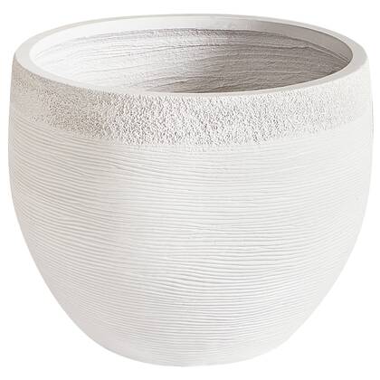 Beliani - ZAKROS - Bloempot - Wit - 38 cm - Klei-vezelmengsel