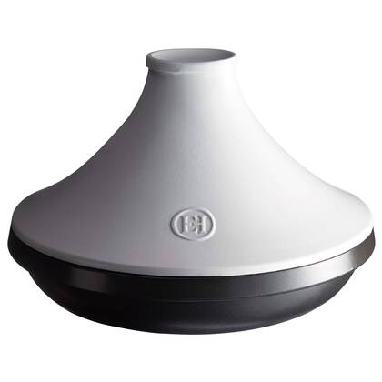 Emile Henry Tajine Delight - Zwart | Wit - Geschikt voor inductie - ø 33.5 cm | 4 liter Zwart, Wit