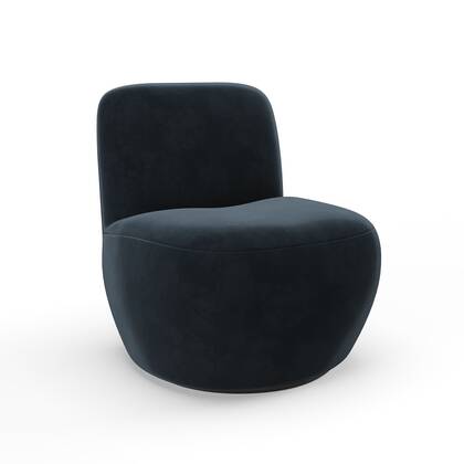 Draaibare fauteuil in fluwelen stof Blauw