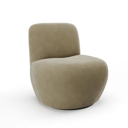 fluwelen stoffen draaifauteuil Beige