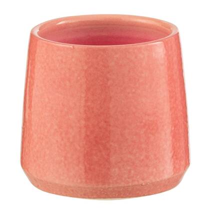 J-Line bloempot Rond - keramiek - - extra small - 2 stuks - Ø 14 cm Roze