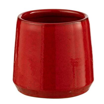 J-Line bloempot Rond - keramiek - - extra small - Ø 14 cm Rood