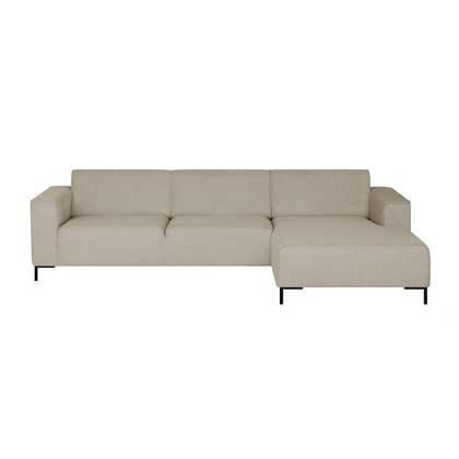 by fonQ Loft Hoekbank met Chaise Longue Rechts - Chenille - Greige Beige, Grijs