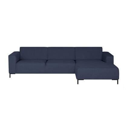 by fonQ Loft Hoekbank met Chaise Longue Rechts - Chenille - Donker Blauw