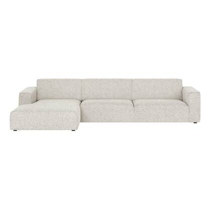 NADUVI Collection Hoekbank Gionni links 3-zits chenille Beige