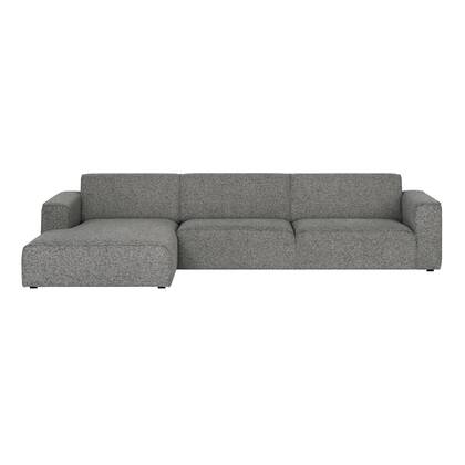 NADUVI Collection Hoekbank Gionni links 3-zits chenille Grijs